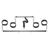 FETISH FANTASY SERIES SPREAD 'EM BAR AND CUFF SET SILVER