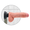 KING COCK 8 INCH VIBRATING COCK WITH BALLS LIGHT