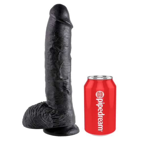 KING COCK 10 INCH COCK WITH BALLS BLACK