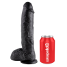 KING COCK 10 INCH COCK WITH BALLS BLACK