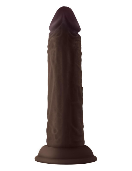 SHAFT MODEL J 5.5 INCH LIQUID SILICONE DONG MAHOGANY