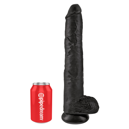 KING COCK 14 INCH COCK WITH BALLS BLACK