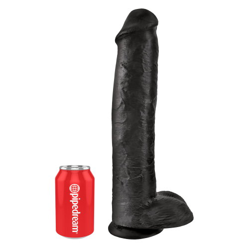 KING COCK 15 INCH COCK WITH BALLS BLACK