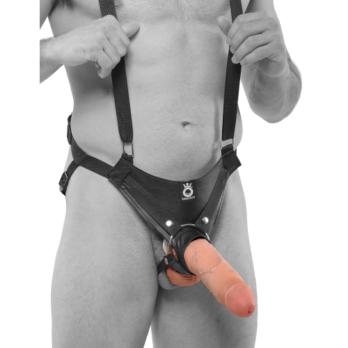 KING COCK 10 INCH HOLLOW STRAP ON SUSPENDER SYSTEM LIGHT