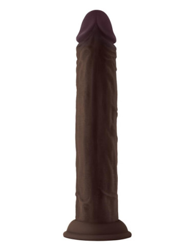 SHAFT MODEL J 9.5 INCH LIQUID SILICONE DONG MAHOGANY