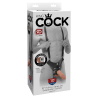 KING COCK 10 INCH HOLLOW STRAP ON SUSPENDER SYSTEM LIGHT