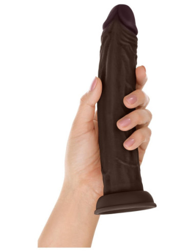 SHAFT MODEL J 9.5 INCH LIQUID SILICONE DONG MAHOGANY