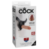 KING COCK 7 INCH UNCUT WITH STRAP ON HARNESS LIGHT