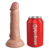 KING COCK ELITE 6 INCH DUAL DENSITY VIBRATING SILICONE COCK LIGHT