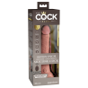 KING COCK ELITE 7 INCH DUAL DENSITY VIBRATING SILICONE COCK WITH REMOTE LIGHT