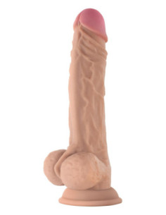 SHAFT MODEL A 10.5 INCH LIQUID SILICONE DONG WITH BALLS PINE
