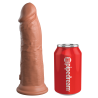 KING COCK ELITE 8 INCH DUAL DENSITY VIBRATING SILICONE COCK TAN