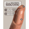KING COCK ELITE 8 INCH DUAL DENSITY VIBRATING SILICONE COCK TAN
