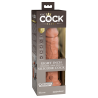KING COCK ELITE 8 INCH DUAL DENSITY VIBRATING SILICONE COCK TAN
