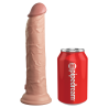 KING COCK ELITE 9 INCH DUAL DENSITY VIBRATING SILICONE COCK WITH REMOTE LIGHT