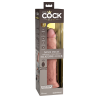 KING COCK ELITE 9 INCH DUAL DENSITY VIBRATING SILICONE COCK WITH REMOTE LIGHT