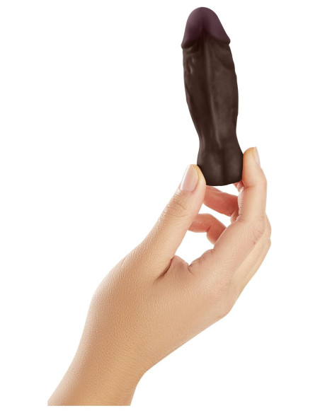 Wibrujące silikonowe dildo Shaft Mahogany