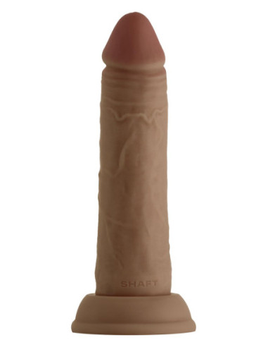 Realistyczne dildo z wibracjami i jądrami Shaft Model J 6.5 inch z płynnym silikonem Oak