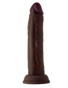 SHAFT MODEL J 7.5 INCH LIQUID SILICONE DONG MAHOGANY