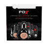 PDX ELITE PIPEDREAM EXTREME ELITE VIBRATING STROKER DISPLAY - 12 PCS LIGHT