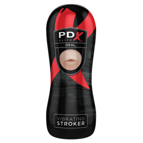 PDX ELITE VIBRATING ORAL STROKER LIGHT