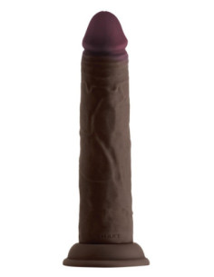 Realistyczne dildo z wibracjami i jądrami Shaft Model J 8.5 inch z płynnym silikonem Mahogany 2