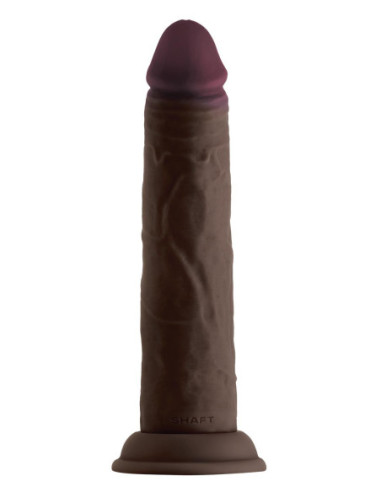SHAFT MODEL J 8.5 INCH LIQUID SILICONE DONG MAHOGANY