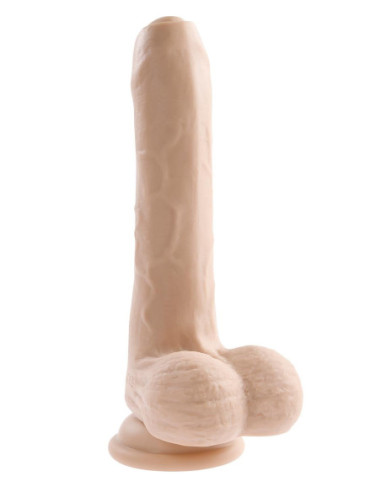 EVOLVED PEEK A BOO VIBRATING DILDO 8 INCH LIGHT