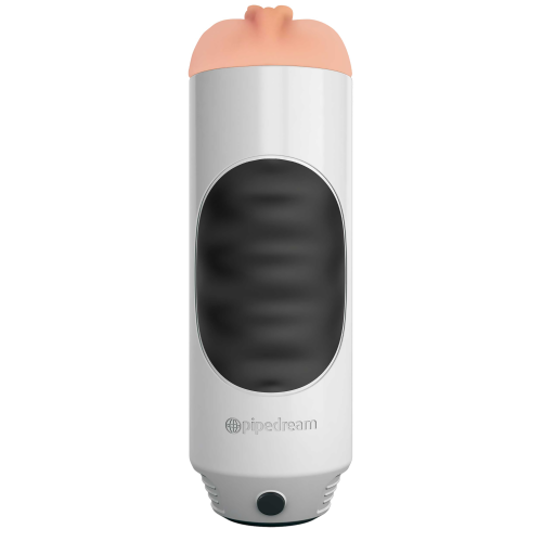 PDX EXTREME MEGA GRIP VIBRATING STROKER PUSSY WHITE