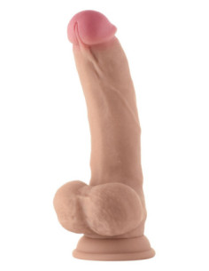 SHAFT MODEL C 8.5 INCH LIQUID SILICONE DONG WITH BALLS PINE