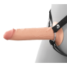 FANTASY X-TENSIONS ELITE 7 INCH SILICONE HOLLOW STRAP-ON - DUAL DENSITY - LIGHT