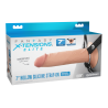 FANTASY X-TENSIONS ELITE 7 INCH SILICONE HOLLOW STRAP-ON - DUAL DENSITY - LIGHT