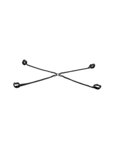 SPORTSHEETS VELVET NOIR ADJUSTABLE HOG TIE & CUFF SET