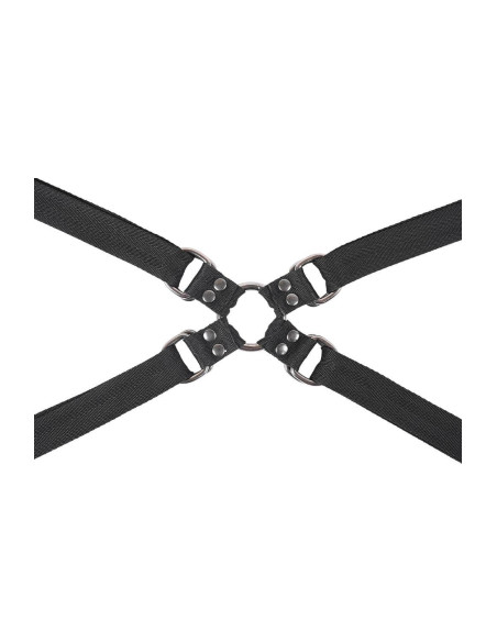 SPORTSHEETS VELVET NOIR ADJUSTABLE HOG TIE & CUFF SET