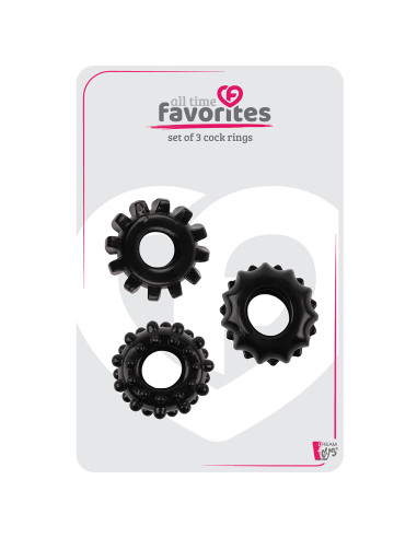 ALL TIME FAVORITES SET OF 3 COCKRINGS BLACK