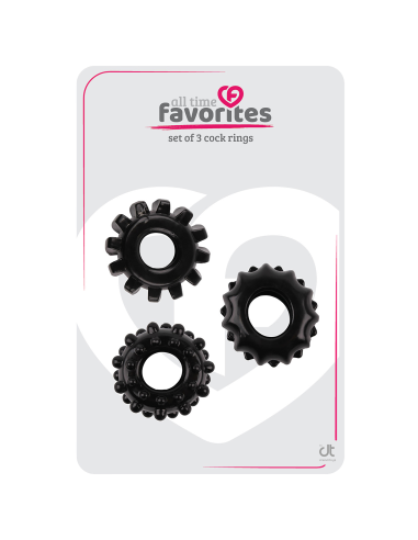 ALL TIME FAVORITES SET OF 3 COCKRINGS BLACK