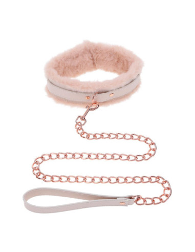 PEACHES ‘N CREAME FUR COLLAR & LEASH