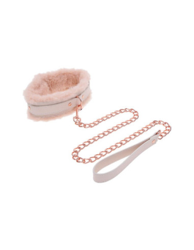PEACHES ‘N CREAME FUR COLLAR & LEASH