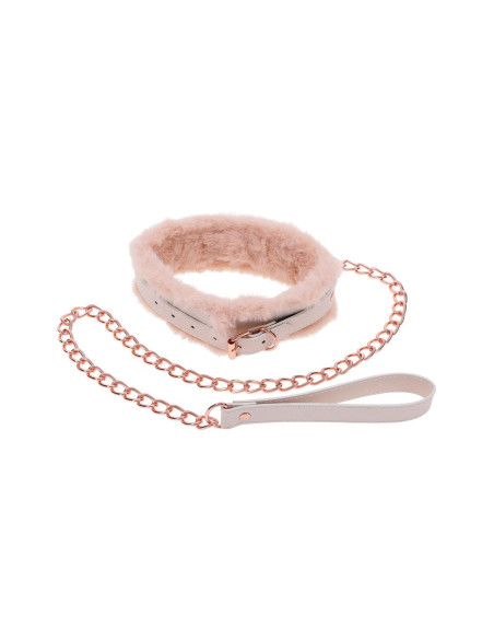 PEACHES ‘N CREAME FUR COLLAR & LEASH