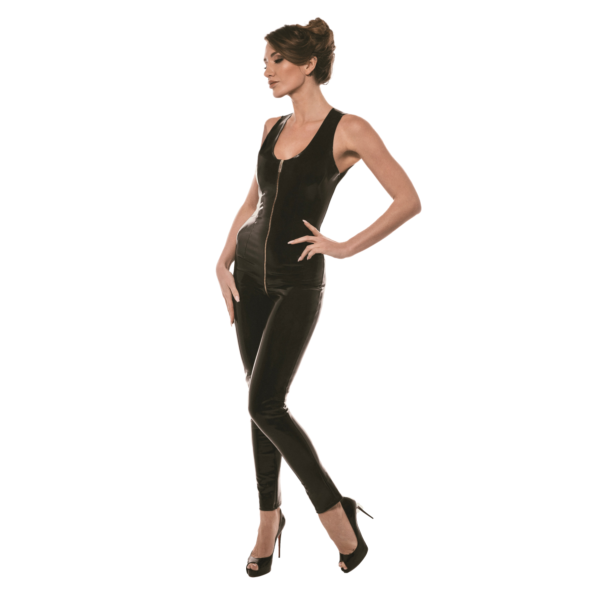 GUILTY PLEASURE LUSTY LINES CATSUIT BLACK, L