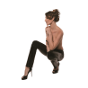 GUILTY PLEASURE GOLDEN GLINT PANTS BLACK, L
