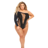 DOLLAR SIGN BODYSUIT BLACK, QS