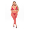 TALL ORDER 3PC LEGGING SET RED, PLUS SIZE