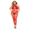 GIVES YOU HELL 3PC SET RED, PLUS SIZE