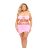 NET WORTH 2 PCS BANDEAU SET PINK, QS