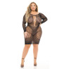 ANIMAL INSIDE DRESS BLACK, PLUS SIZE