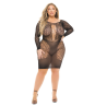 ANIMAL INSIDE DRESS BLACK, PLUS SIZE