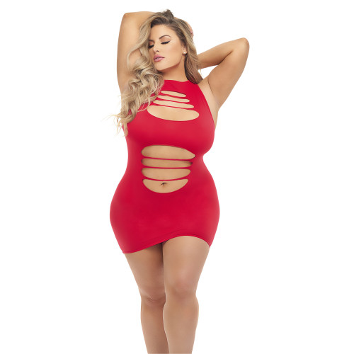 CAN'T COMMIT DRESS RED, QS