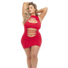 CAN'T COMMIT DRESS RED, QS