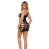 TALKING SIDES HALTER DRESS BLACK, OS